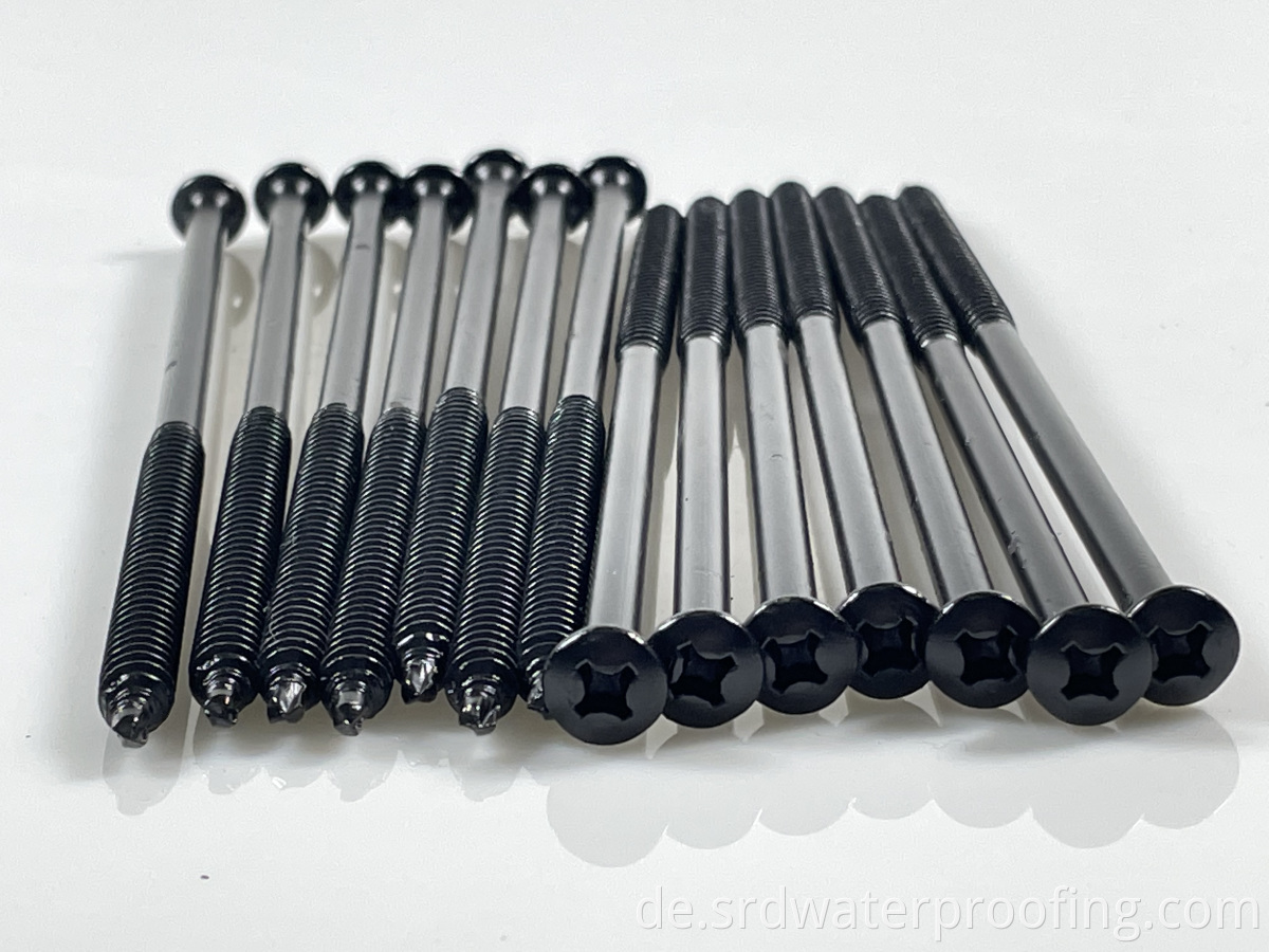 Black screws fasteners for roofing waterproofing membrane